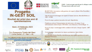 23/02/2023 - Progetto IN-GEST SOIL Risultati dei primi due anni di sperimentazione @ Consorzio Tutela del Gavi
