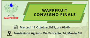 17 ottobre 2023 - Convegno finale progetto WAPPFRUIT @ Fondazione Agrion