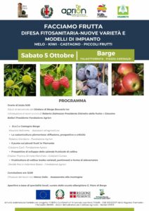 05/10/2024  Facciamo Frutta - Difesa Fitosanitaria – nuove varietà e modelli di impianto  melo, kiwi, castagno e piccoli frutti