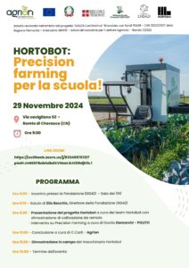 29/11/2024 - HORTOBOT: Precision farming per la scuola! @ Fondazione Digital Innovation Gate 421