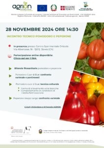 28/11/2024 - Incontro tecnico pomodoro e peperone @ Centro Sperimentale Orticolo - Boves